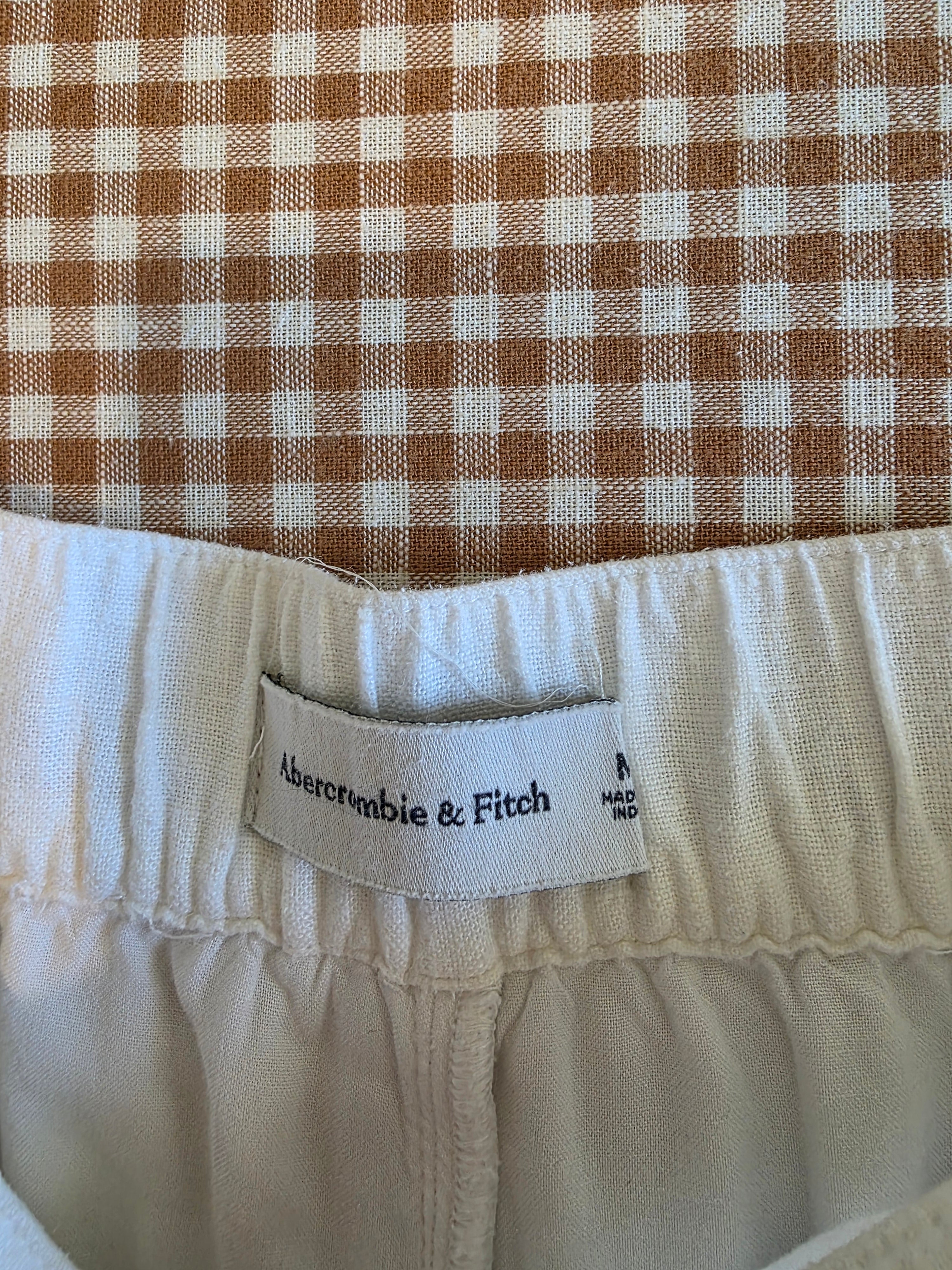 Abercrombie Wide Leg Linen Blend Pants (M)