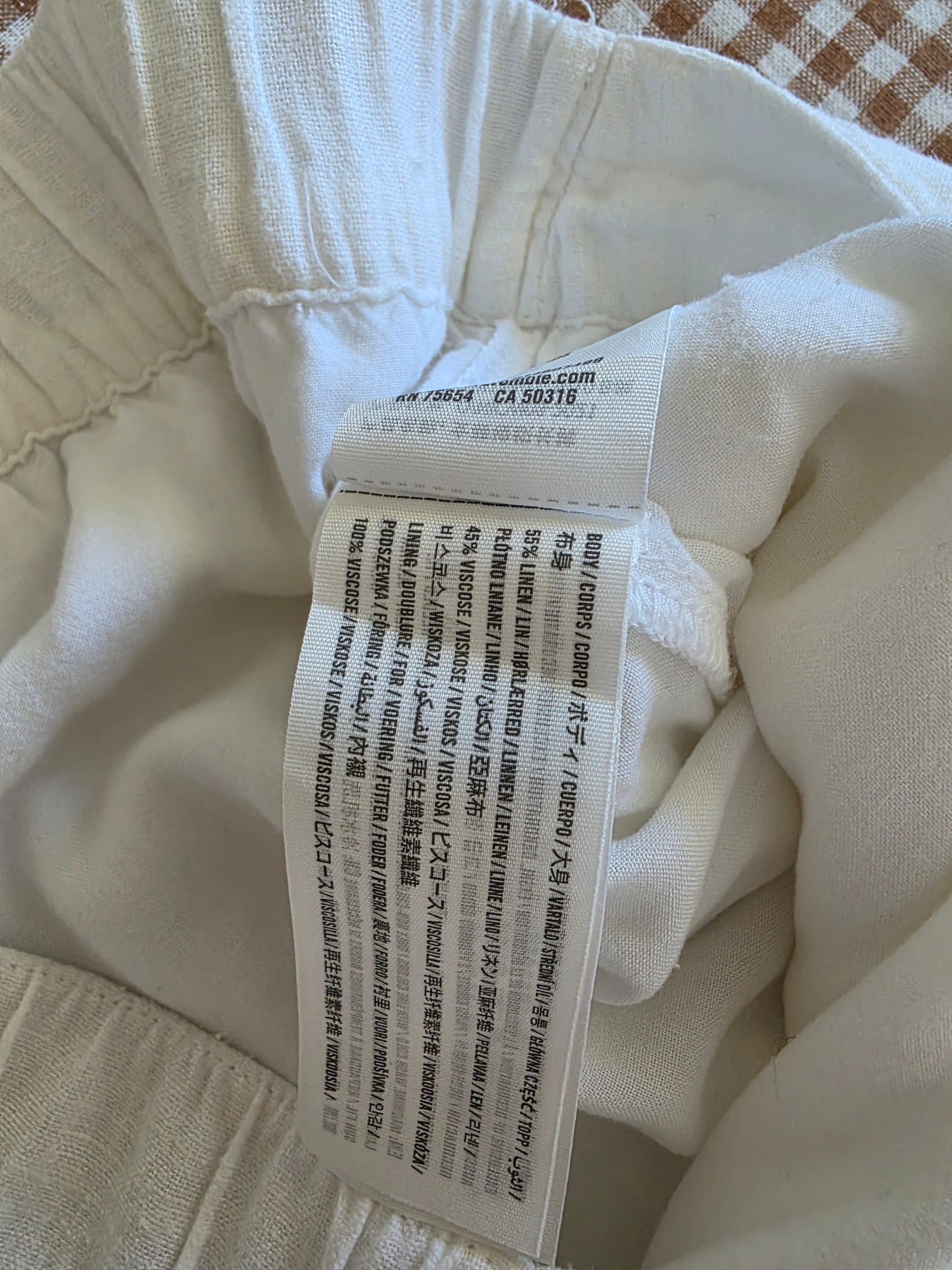 Abercrombie Wide Leg Linen Blend Pants (M)