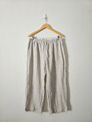 Striped Wide Leg Linen Pants (XL)