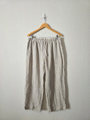 Striped Wide Leg Linen Pants (XL)