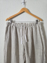 Striped Wide Leg Linen Pants (XL)