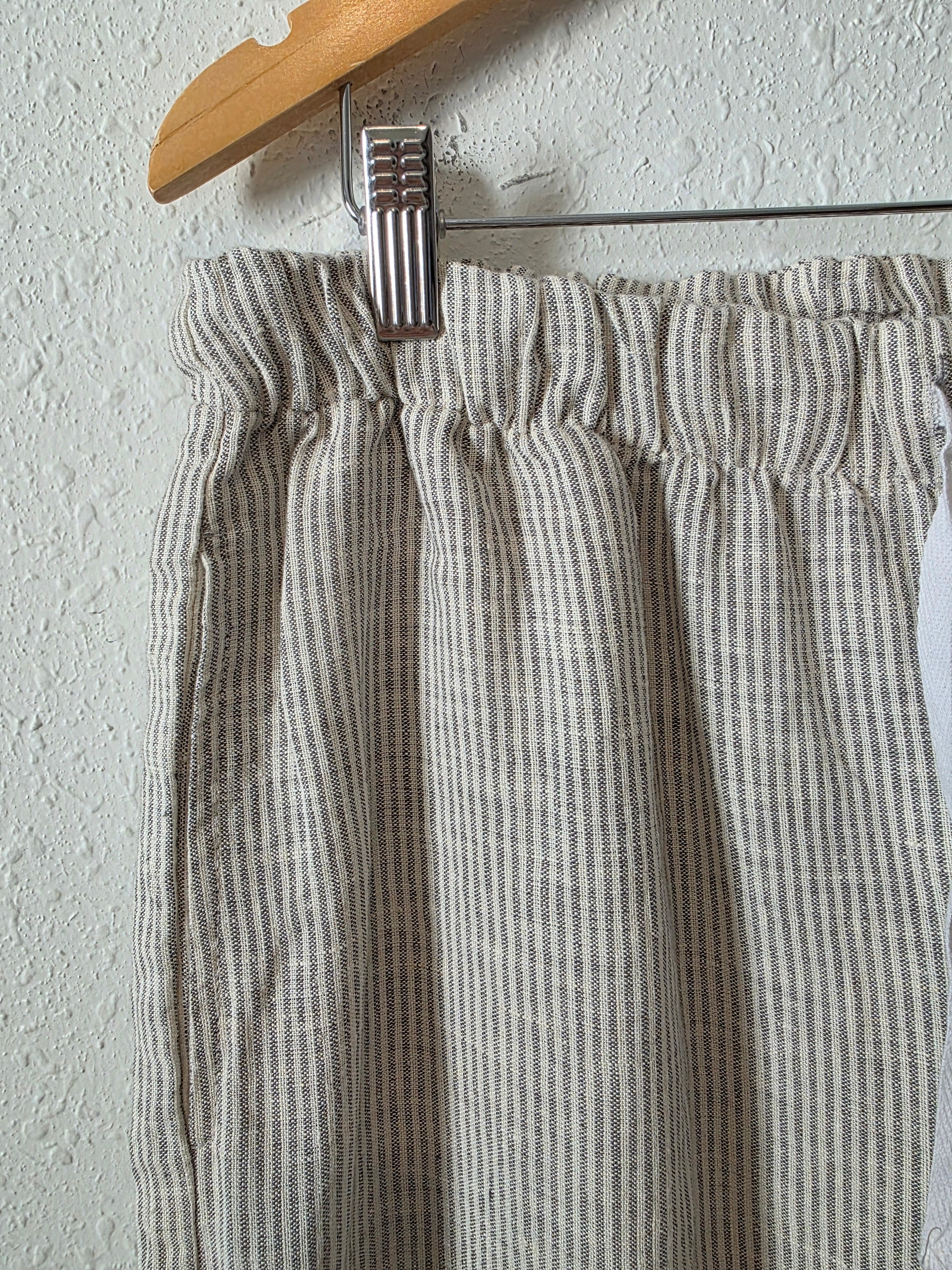 Striped Wide Leg Linen Pants (XL)