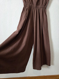 Brown Wide Leg Jumpsuit (M)