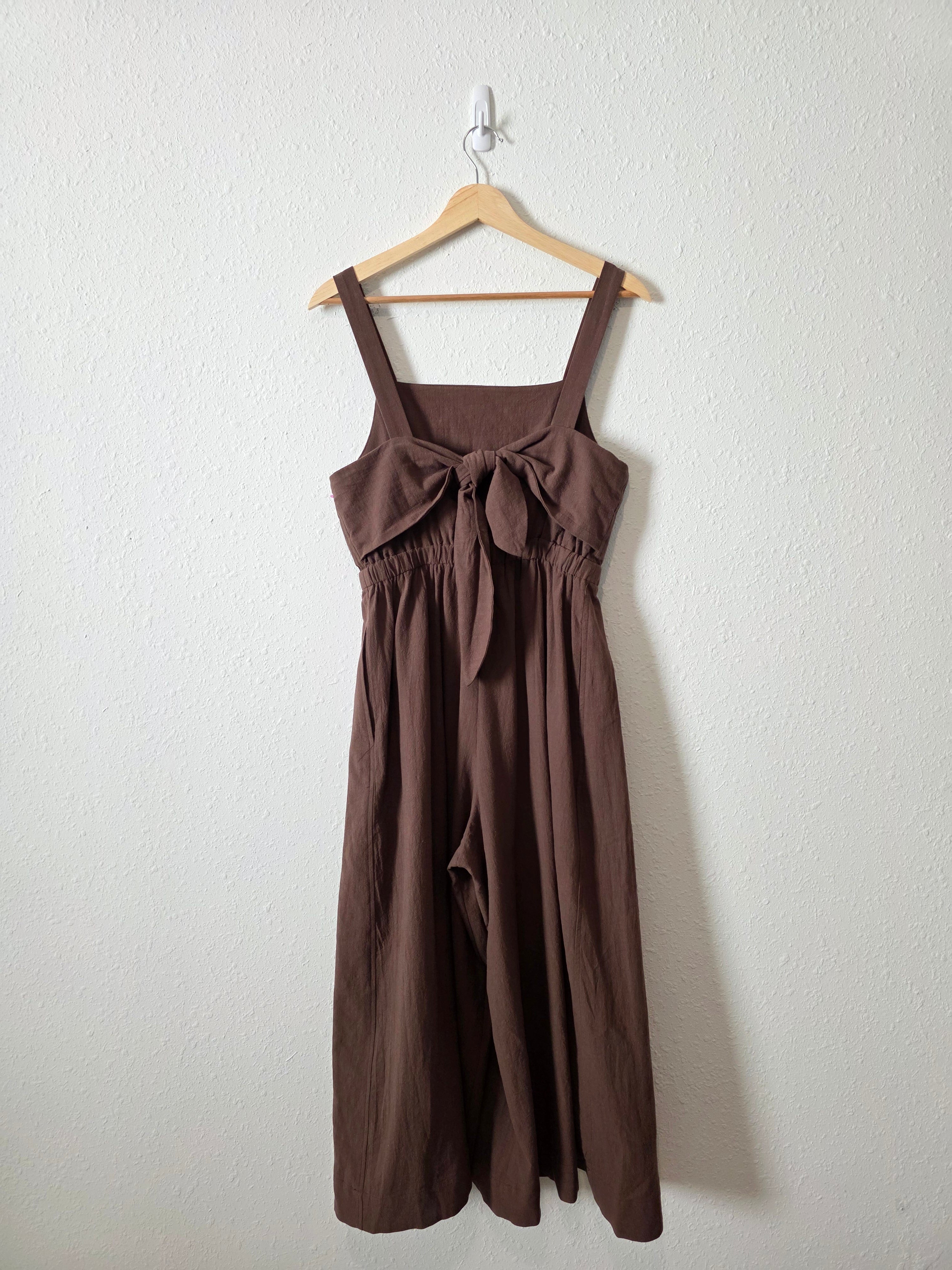 Brown Wide Leg Jumpsuit (M)