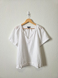 J.Crew Linen V Neck Top (M)