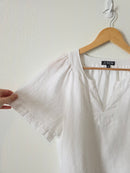 J.Crew Linen V Neck Top (M)