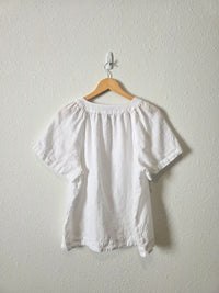 J.Crew Linen V Neck Top (M)