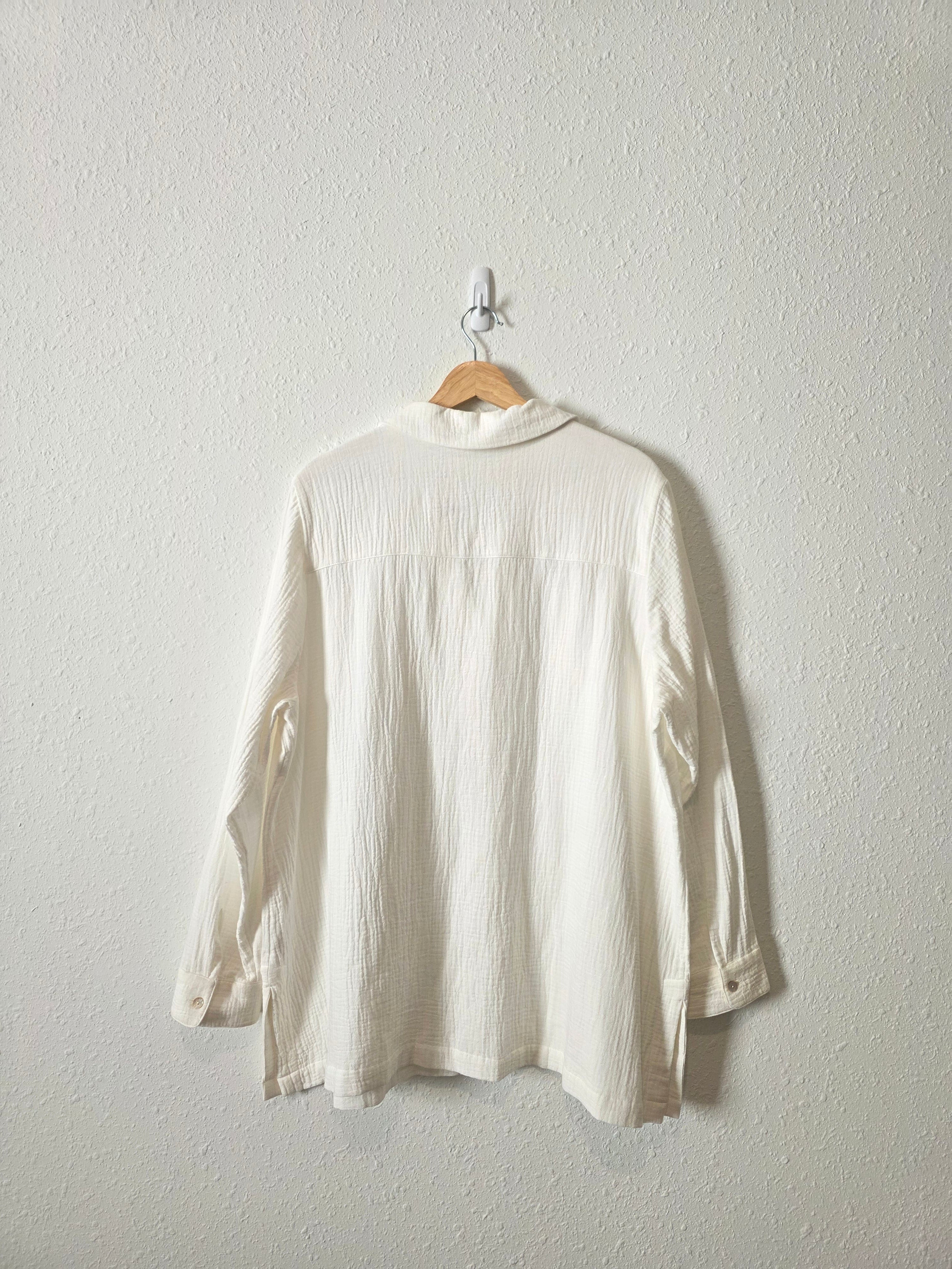 Soft Surroundings Gauze Button Up (1X)
