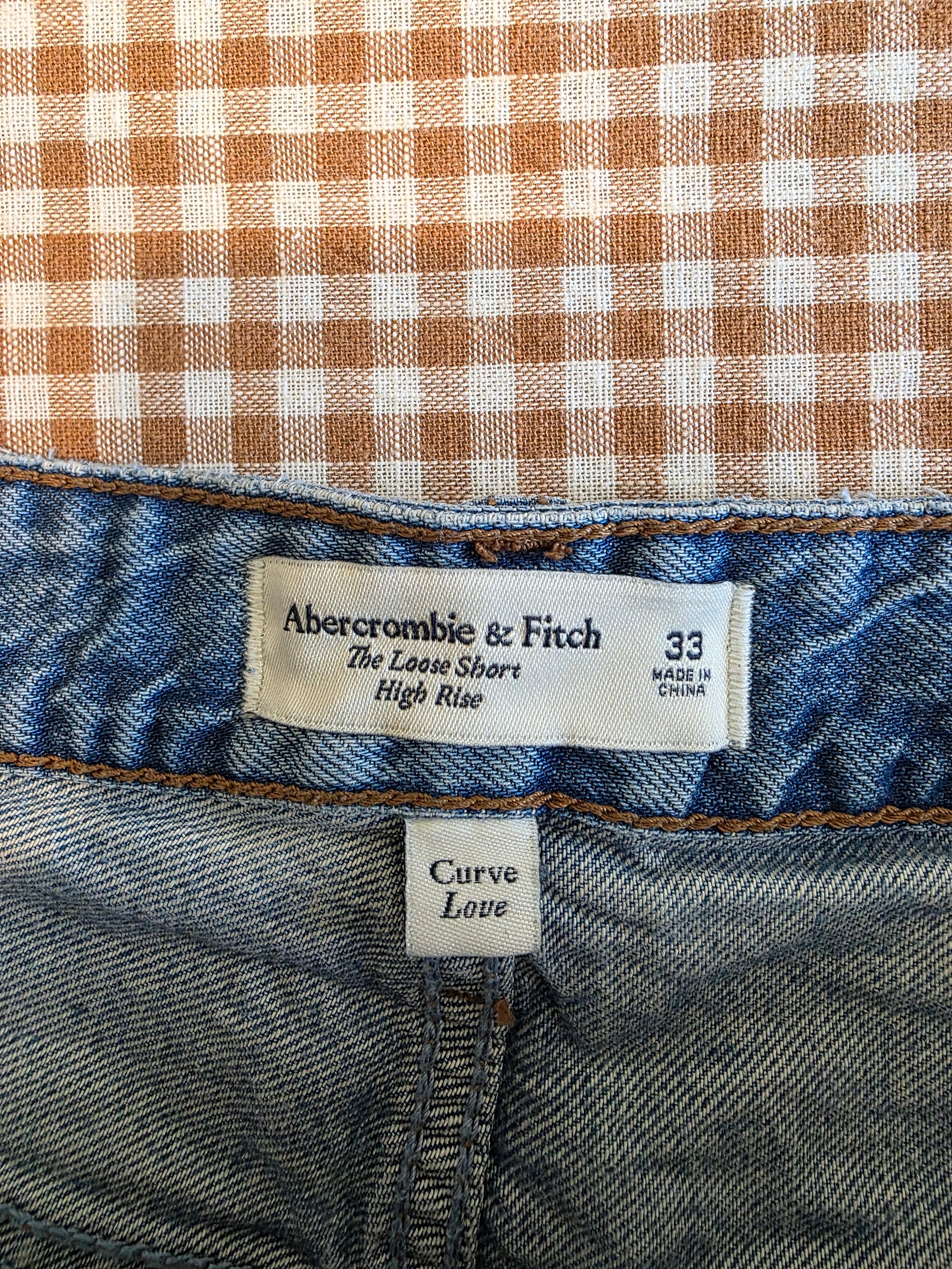 Abercrombie Loose Denim Shorts (33)
