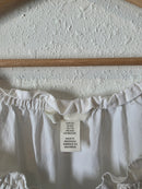 White Button Front Cotton Blouse (XXL)