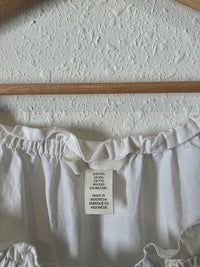 White Button Front Cotton Blouse (XXL)