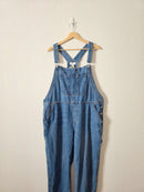 Relaxed Straight Denim Overalls (XL)