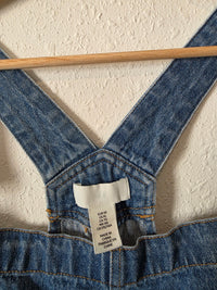 Relaxed Straight Denim Overalls (XL)