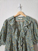 Natural Life Floral Ruffle Top (L)
