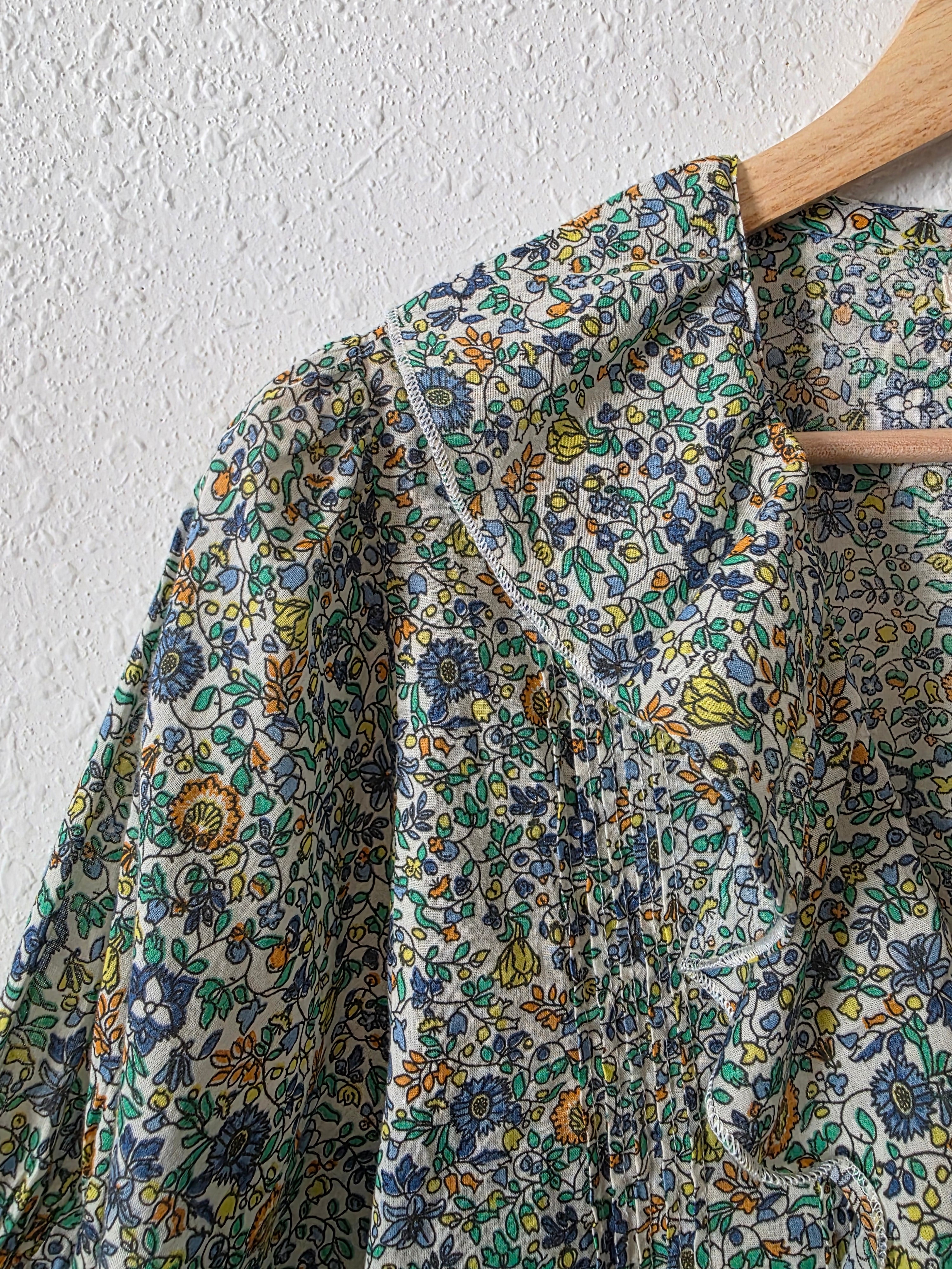 Natural Life Floral Ruffle Top (L)