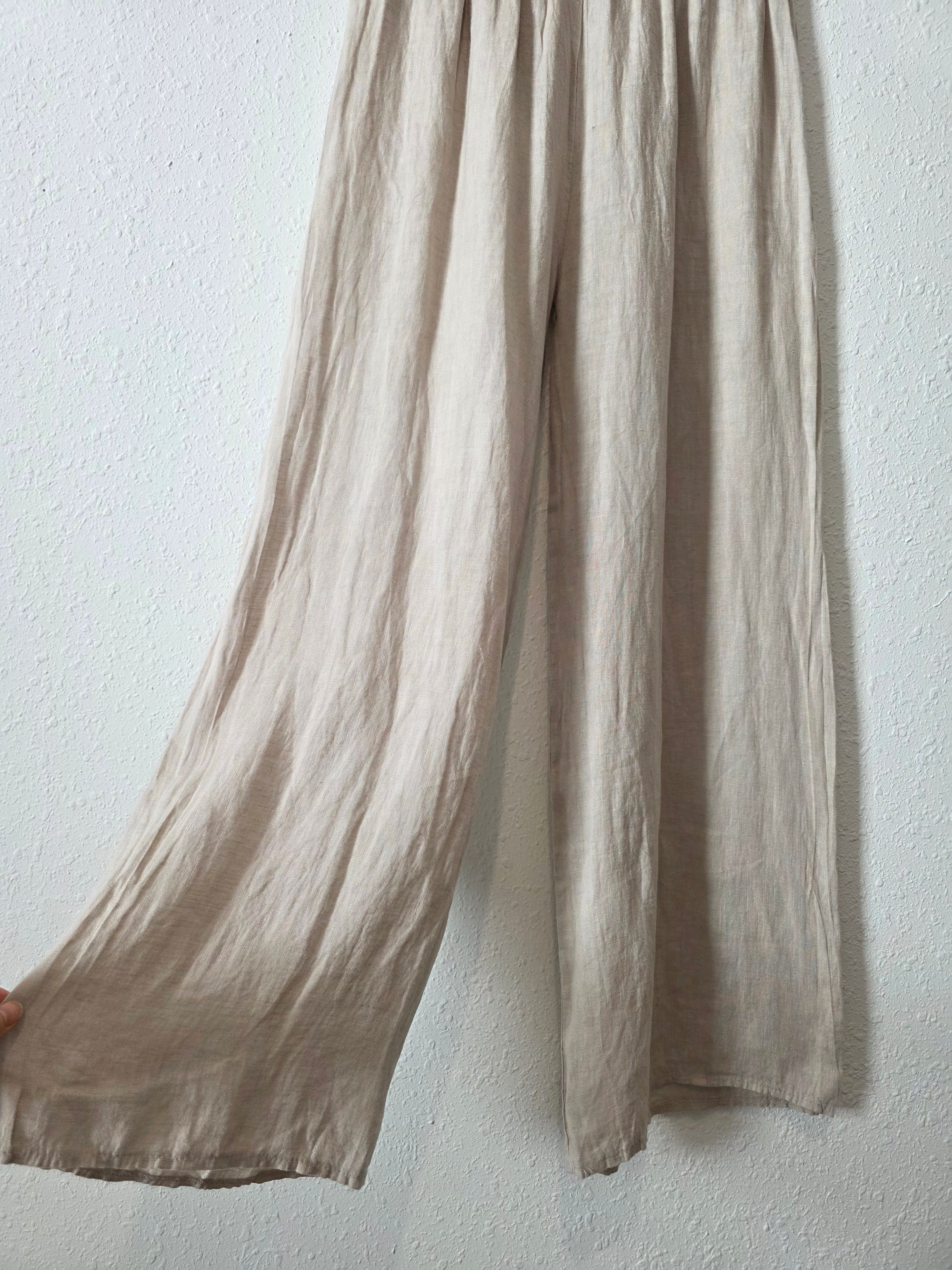 NEW Wide Leg Linen Pants (S/M)