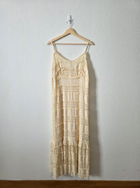 Cream Lace Maxi Dress (L)