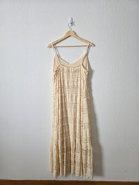 Cream Lace Maxi Dress (L)