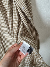 Gingham Cotton Button Up (XXL)