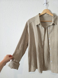 Gingham Cotton Button Up (XXL)