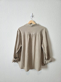 Gingham Cotton Button Up (XXL)