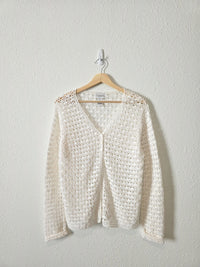 Vintage Crochet Knit Cardigan (S)