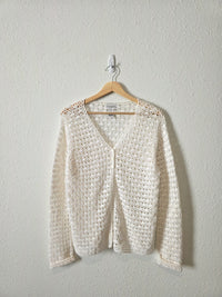 Vintage Crochet Knit Cardigan (S)