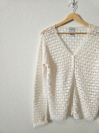 Vintage Crochet Knit Cardigan (S)