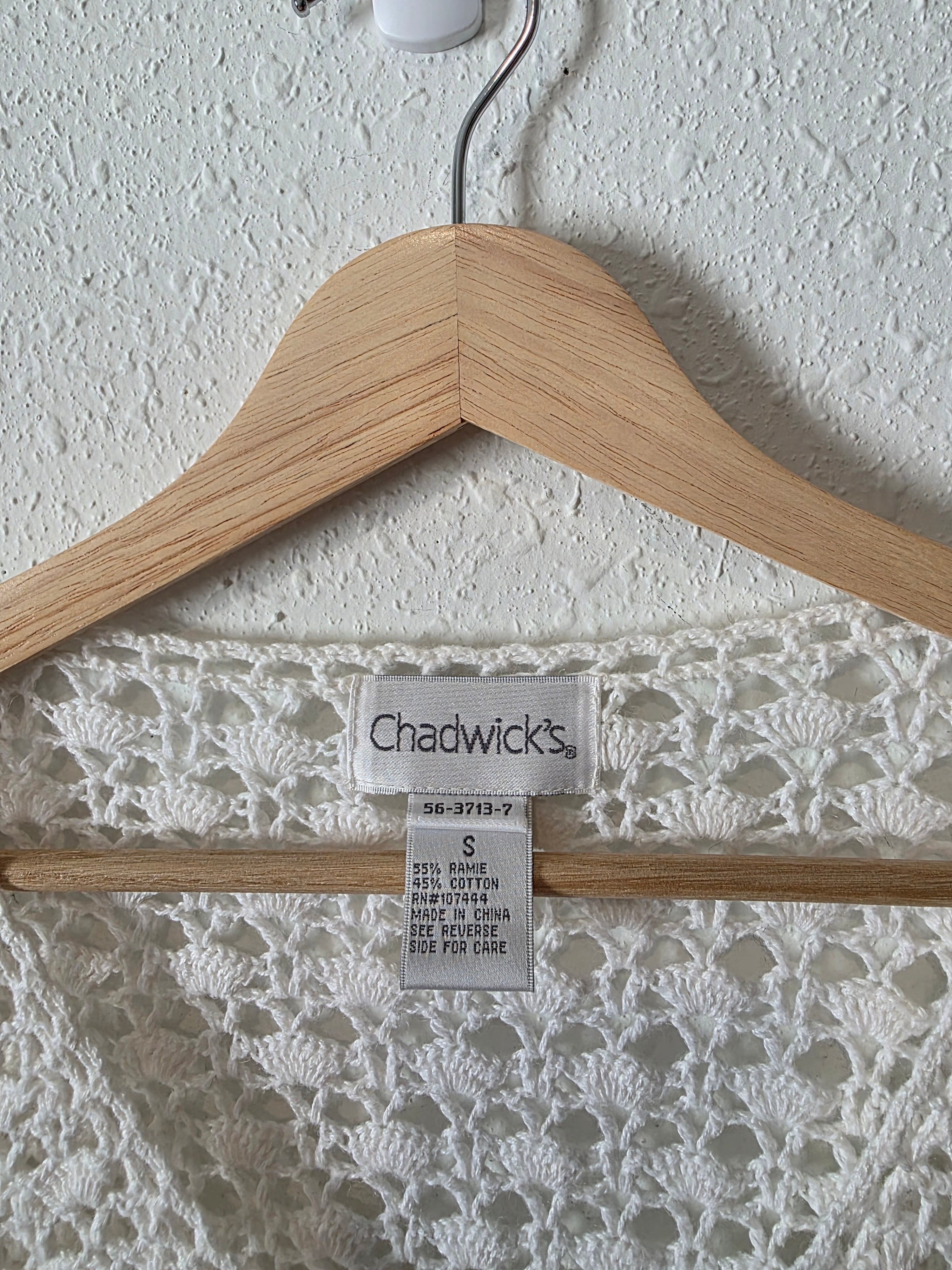 Vintage Crochet Knit Cardigan (S)