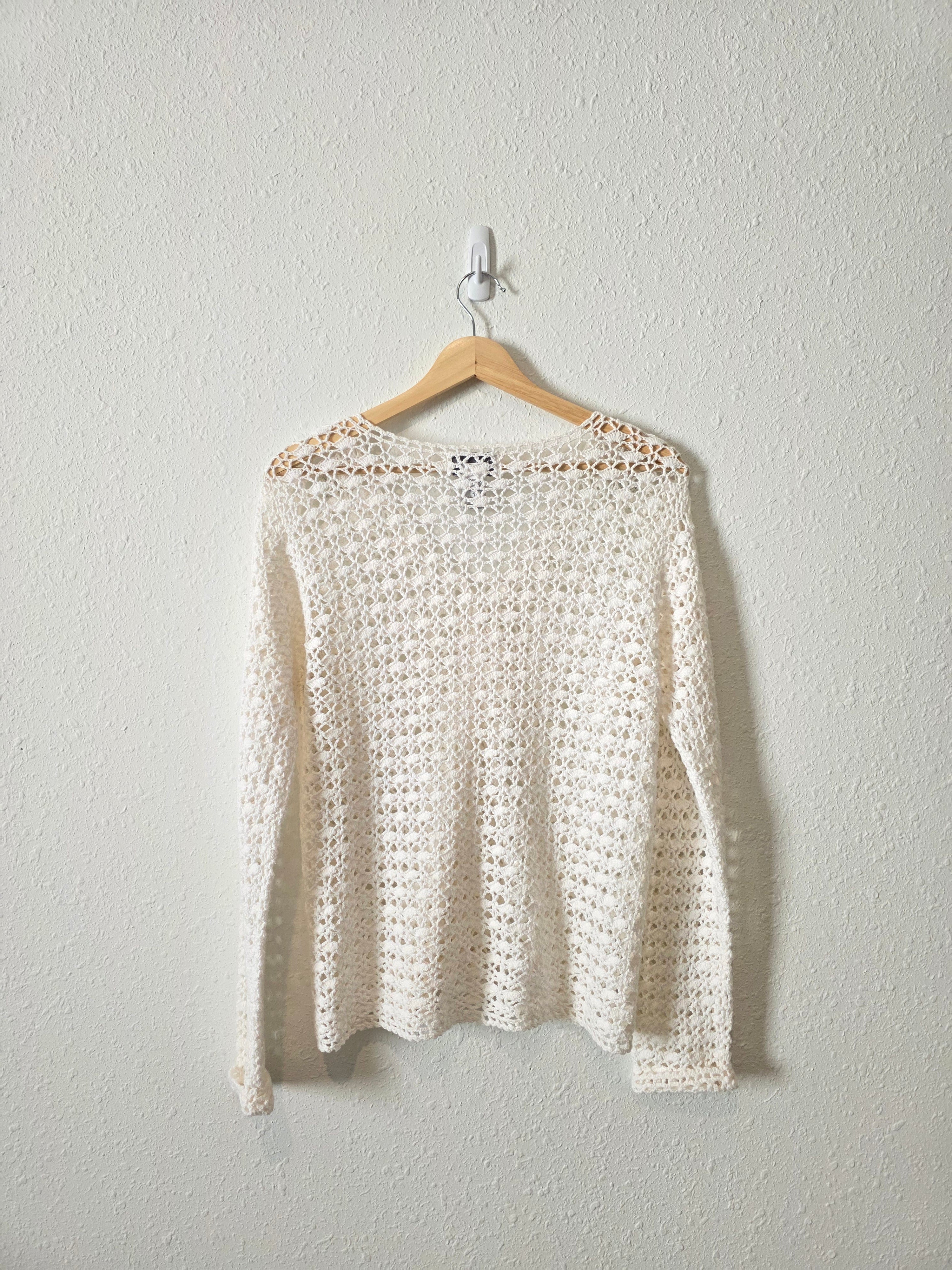 Vintage Crochet Knit Cardigan (S)