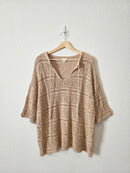 Oversized Crochet Knit Tunic (M)