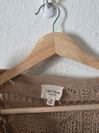 Oversized Crochet Knit Tunic (M)