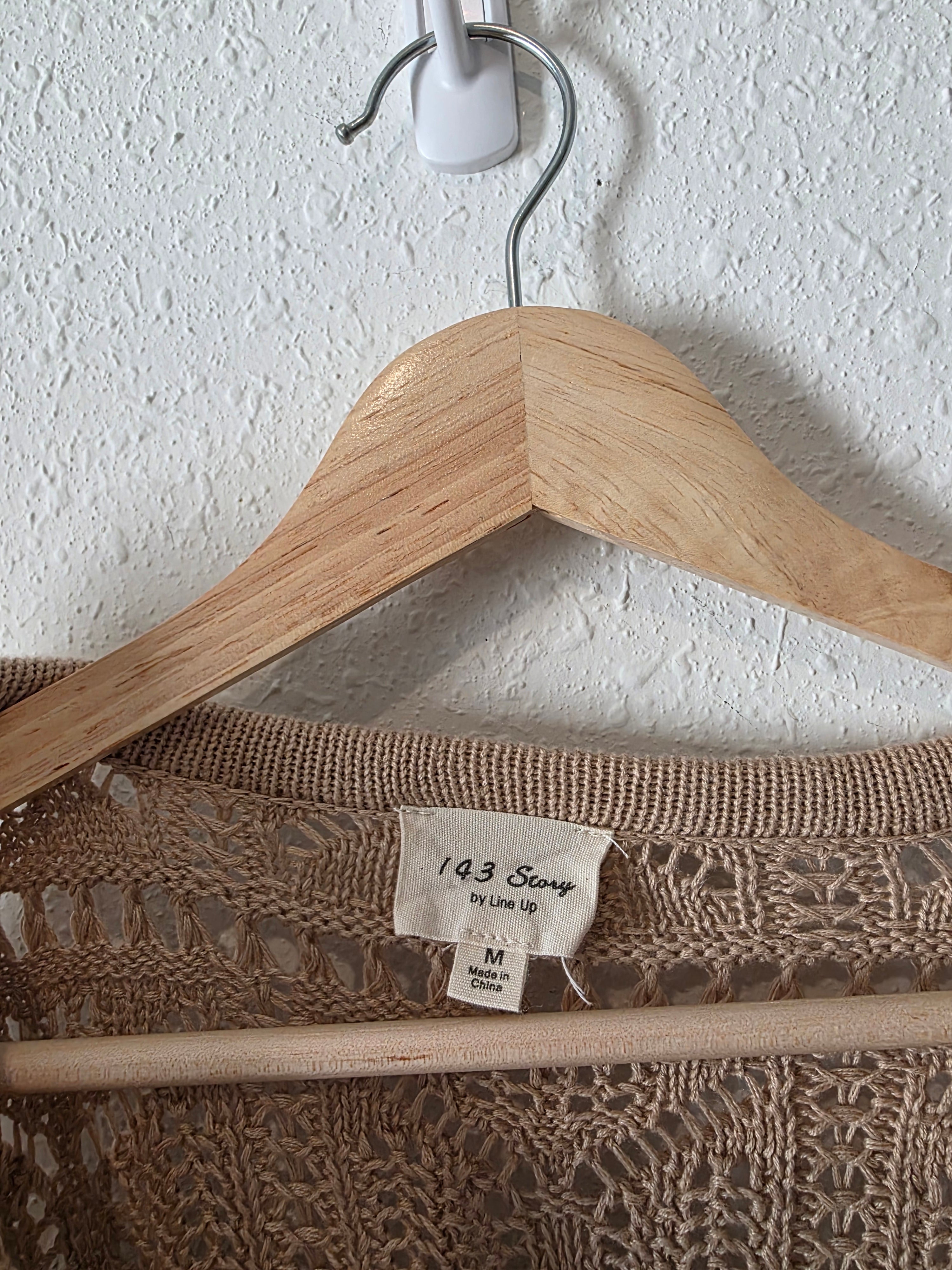 Oversized Crochet Knit Tunic (M)