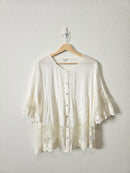 Floral Lace Cotton Blouse (S)