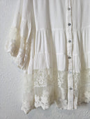 Floral Lace Cotton Blouse (S)