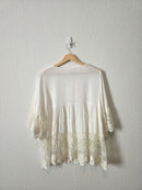 Floral Lace Cotton Blouse (S)