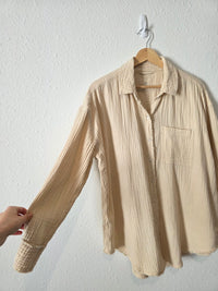 Aerie Cotton Gauze Button Up (S)