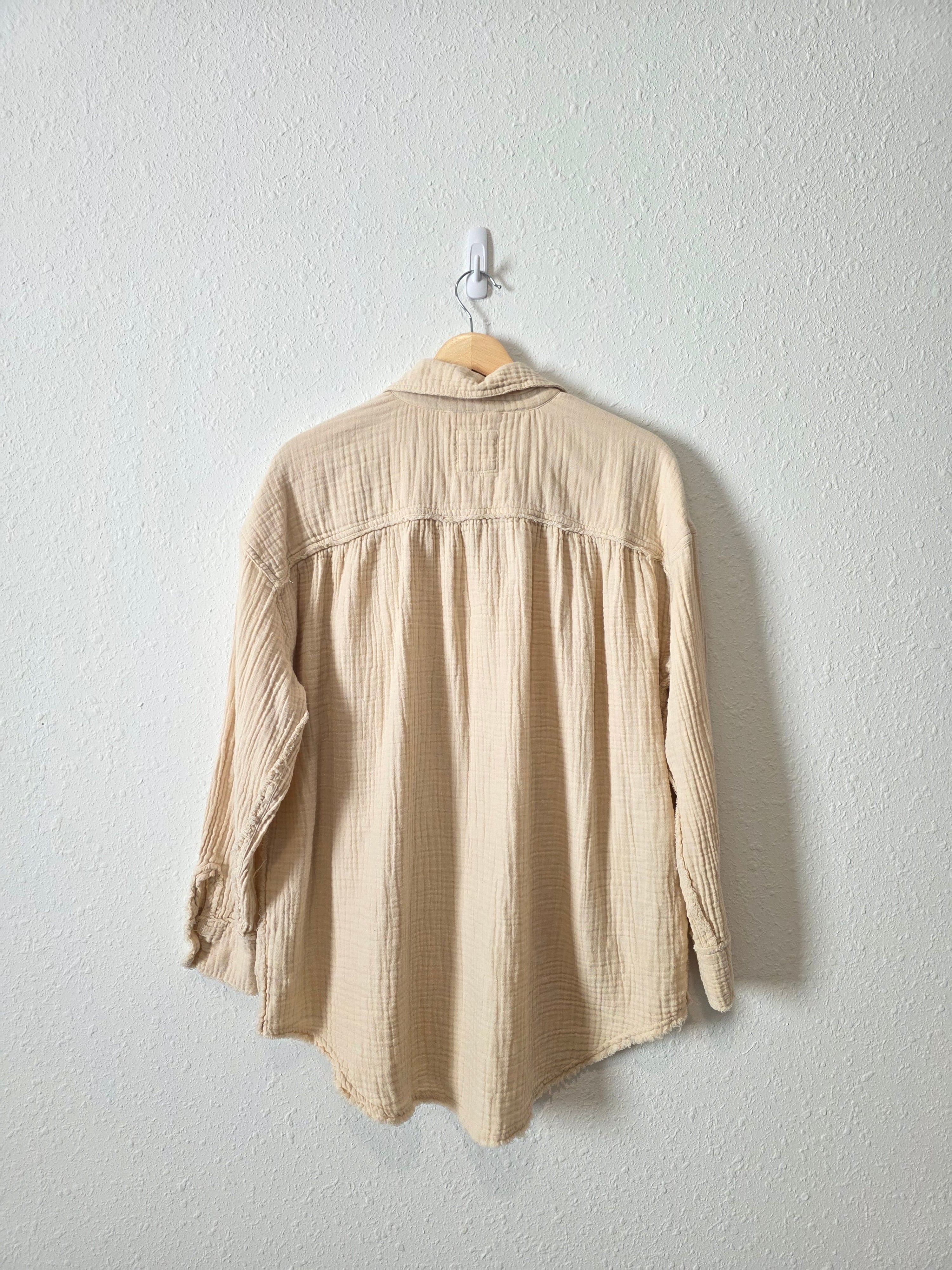 Aerie Cotton Gauze Button Up (S)