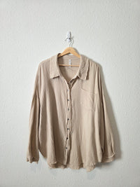 Zenana Cotton Gauze Button Up (3X)