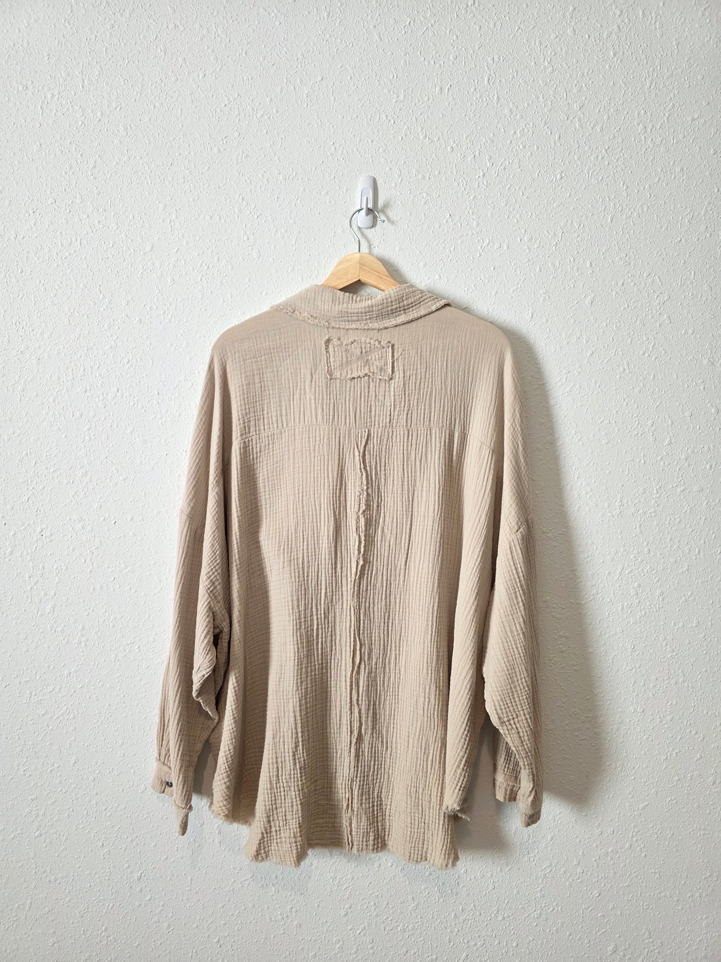 Zenana Cotton Gauze Button Up (3X)