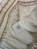 Striped Cotton Linen Blend Shorts (S)