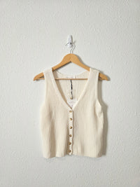 NEW Olive & Oak Button Front Tank (L)