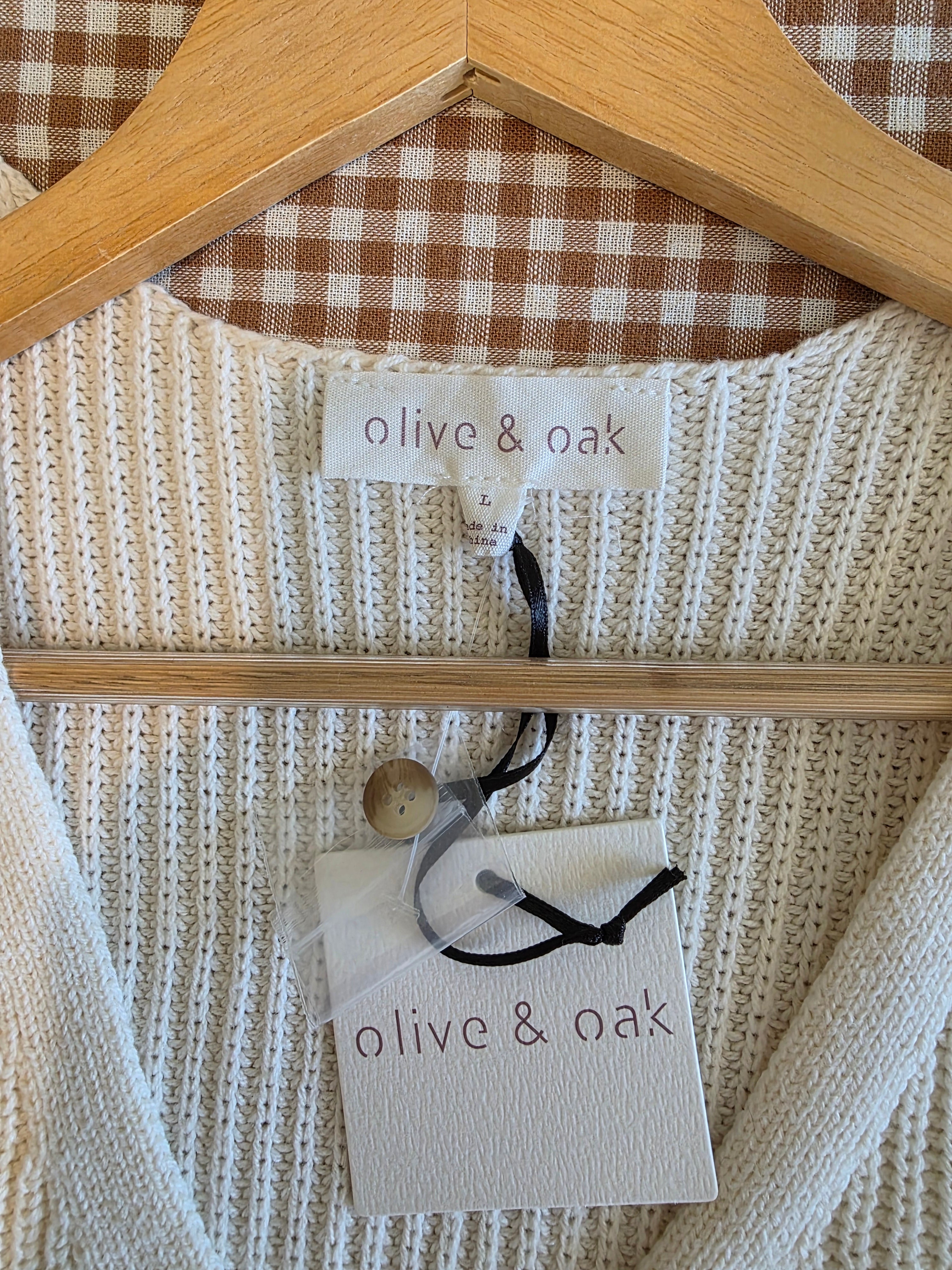 NEW Olive & Oak Button Front Tank (L)