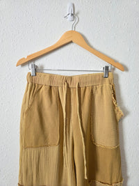 POL Mustard Gauze Pants (S)