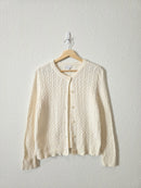 Cream Cable Knit Cardigan (MP)