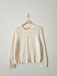 Cream Cable Knit Cardigan (MP)