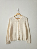 Cream Cable Knit Cardigan (MP)