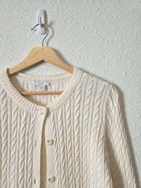 Cream Cable Knit Cardigan (MP)