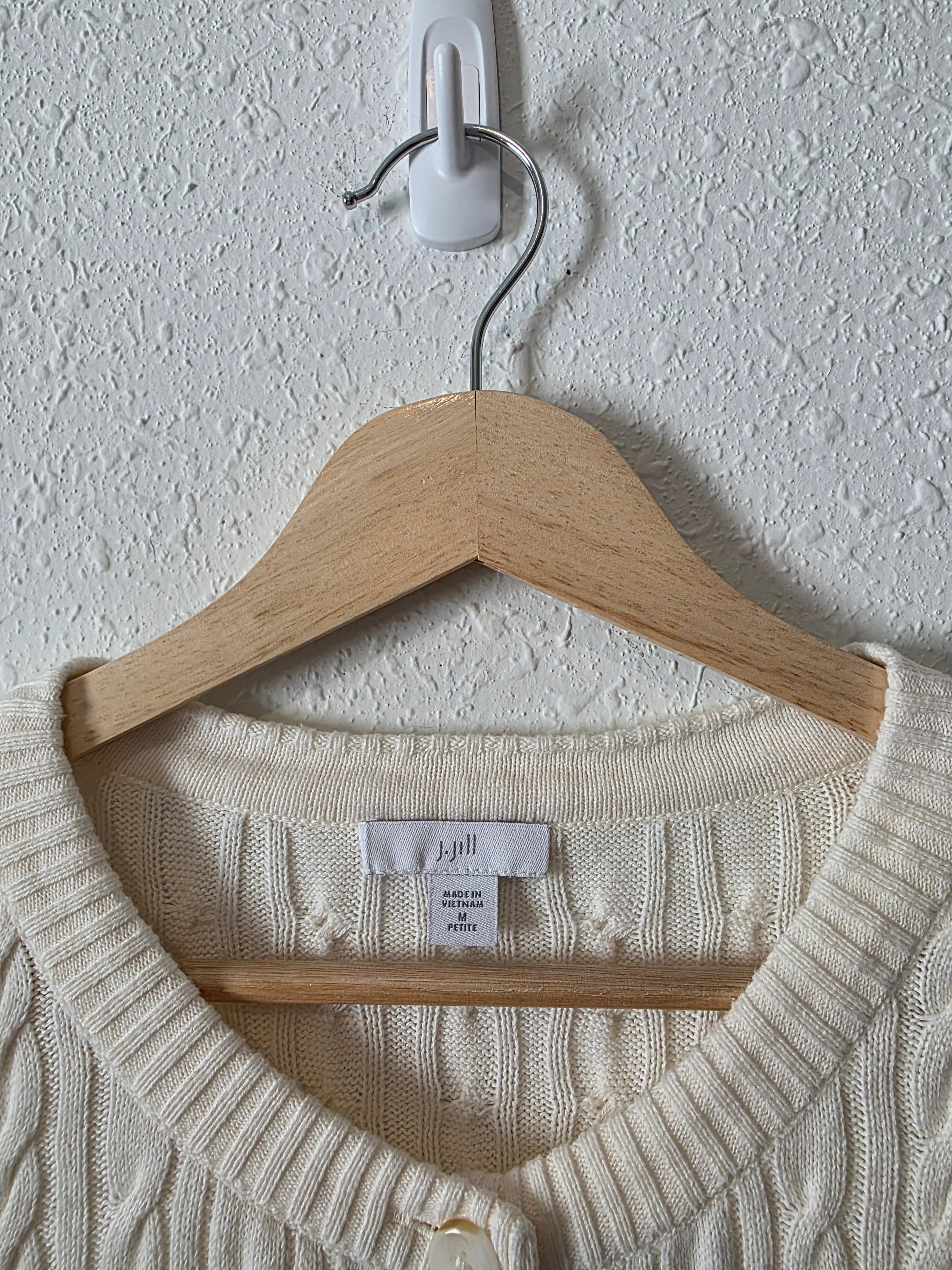 Cream Cable Knit Cardigan (MP)