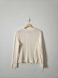 Cream Cable Knit Cardigan (MP)